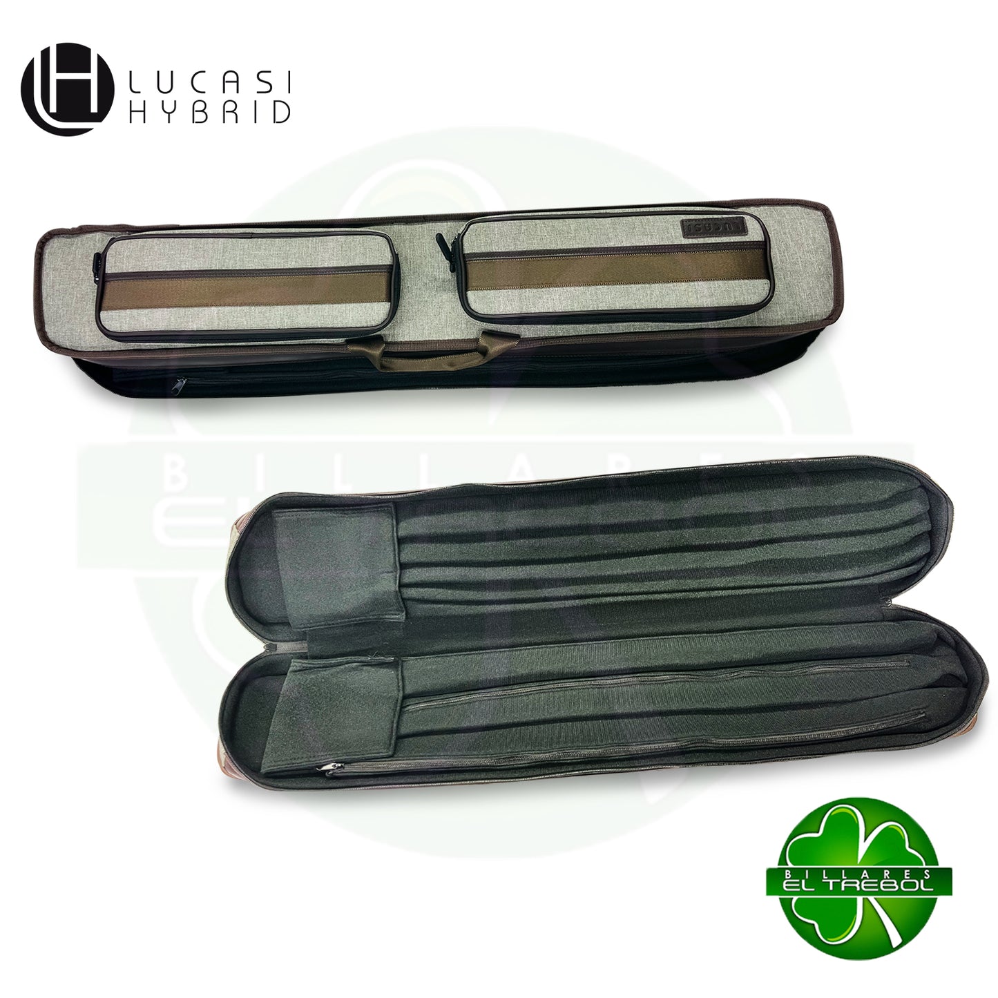 Estuche Lucasi Blando Nylon Café