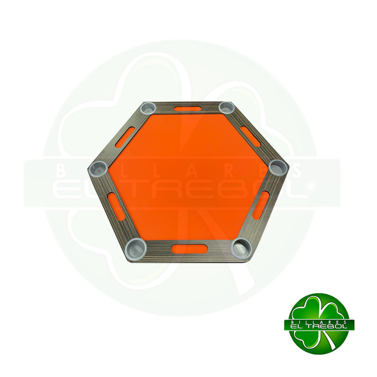 Mesa Póker Ovalada Con Portavasos  (6 Puestos)