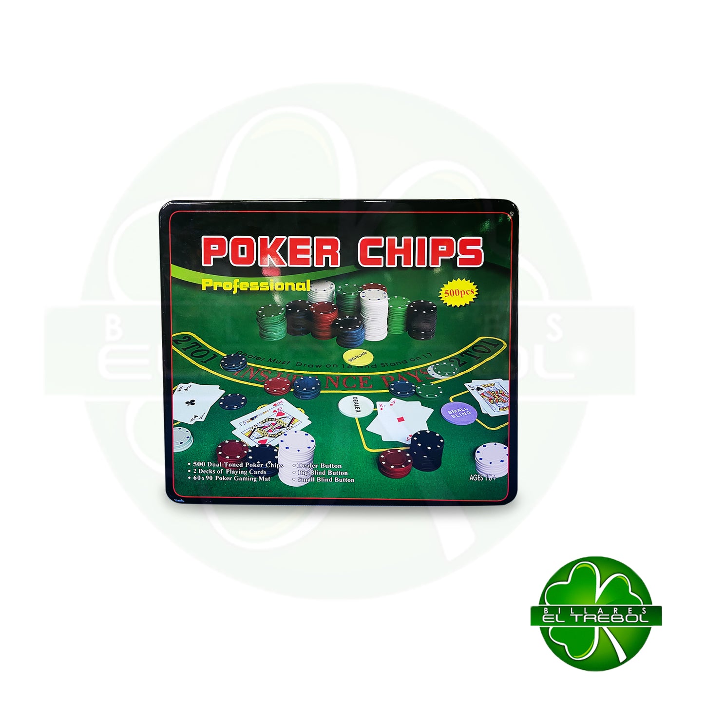 Set Póker Chips Numerada 500 Fichas